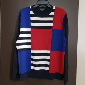 Brooks brothers cotton colorblock sweater size L